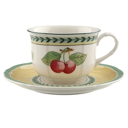Villeroy & Boch French Garden - Taza Espresso Con Plato 100ml - Porcelana Premium, Diseño Rústico Elegante