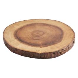 Tabla De Madera Redonda 14"