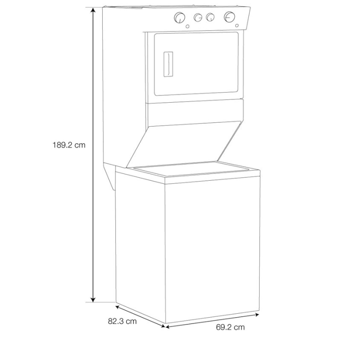 Lavadora Secadora Eléctrica Whirlpool 20 Kg 7MWET4027HW