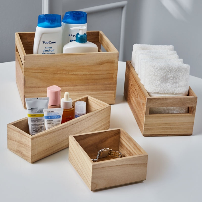 Madera Cajas Para Organizar Despensa Organizador De Cocina Madera